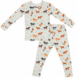 Macaron+Me Western Horses Bamboo 2Pc Pajamas