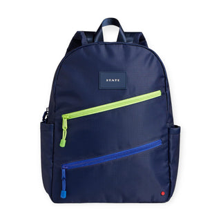 State Backpack - Kane Kids Double Pocket- Navy
