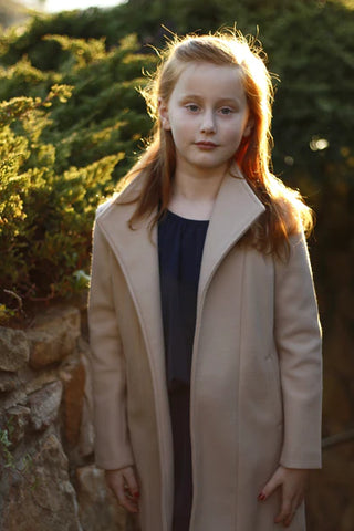 Pleat Collection Camel Feeney Coat - Camel
