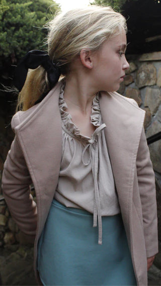 Pleat Collection Camel Feeney Coat - Camel