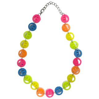 Bari Lynn Acrylic Neon Smile Necklace