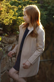 Pleat Collection Camel Feeney Coat - Camel