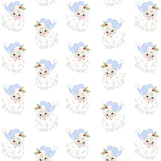 Lucky Carpenter Christmas Wrapping Paper - Vintage Santa Blue