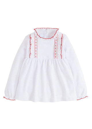 Little English Noel Blouse - Red