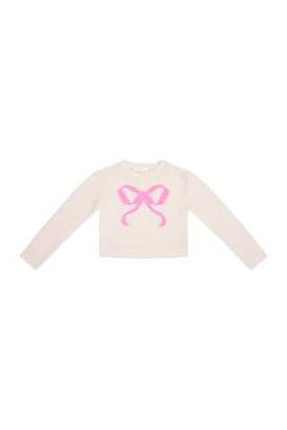 Swoon Kids Pink Bow Sweater