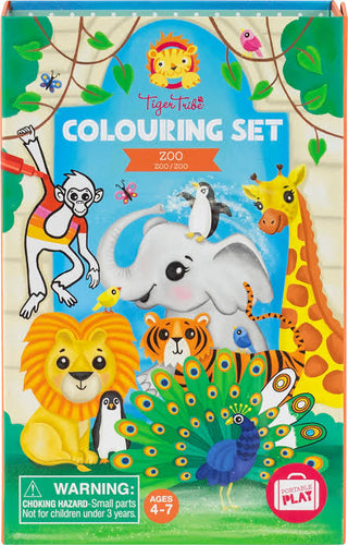 Tiger Tribe Colouring Set - Zoo