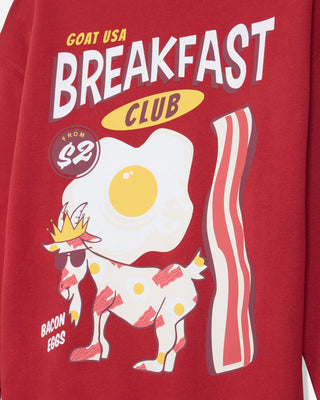 GOAT USA Breakfast Crew Hooded Sweatshirt - Tomato