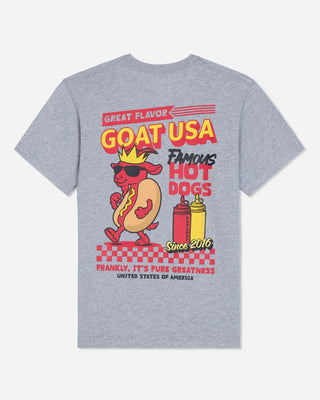 Goat USA Gray Famous Hot Dog T-Shirt