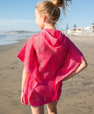 PQ Swim Hot Pink Reagan Poncho Cover Up