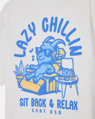 GOAT USA Sit Back & Relax T-Shirt: Bone