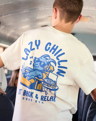 GOAT USA Sit Back & Relax T-Shirt: Bone