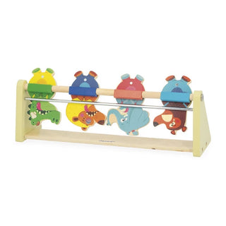 Janod Applepop Wooden Knock Them Over Game