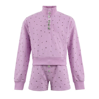 Lola and the Boys Lavender Sparkle Short Set