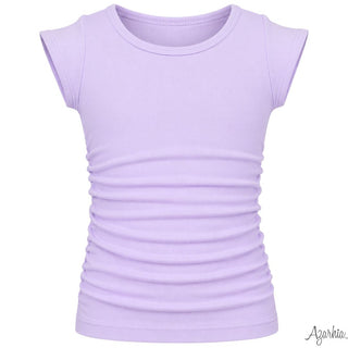 Azarhia Ruched Top -Solid Lavender
