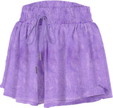 Azarhia Shimmer Butterfly Shorts - Lavender