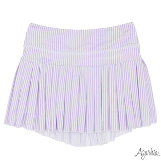 Azarhia Mini Pleat Skort- Lavender Stripes