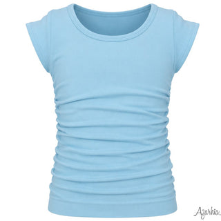 Azarhia Ruched Top - Light Blue