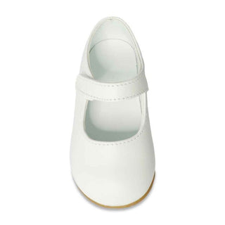 Baby Deer Lena Mary Janes - White Lambskin