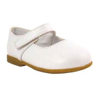 Baby Deer Lena Mary Janes - White Lambskin
