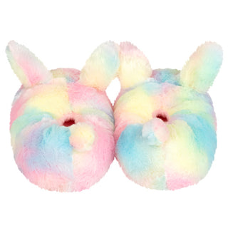 Squishable Pastel Tie-Dye Fluffy Bunny Slippers (Ages 5-8)
