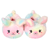 Squishable Pastel Tie-Dye Fluffy Bunny Slippers (Ages 5-8)