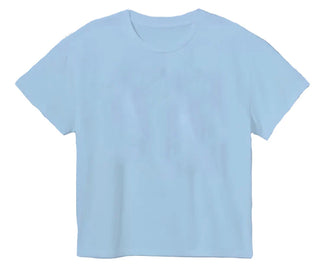 Azarhia Solid Boxy Tee - Light Blue