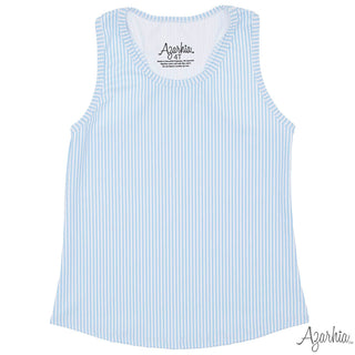 Azarhia Tank Top - Light Blue Stripes