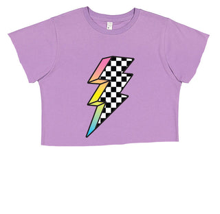 Azarhia Boxy Tee - 90s Throw Back Lightning Bolt