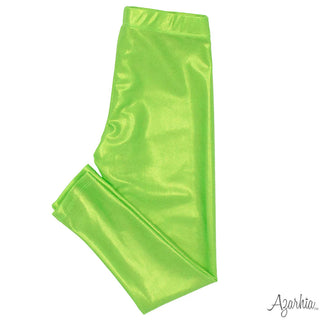 Azarhia Christmas Shimmer Leggings - Lime Green