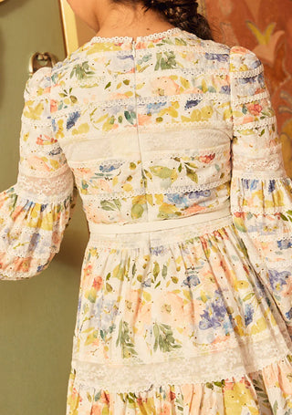 Marlo Kids Lina Floral Embroidered Mini Dress
