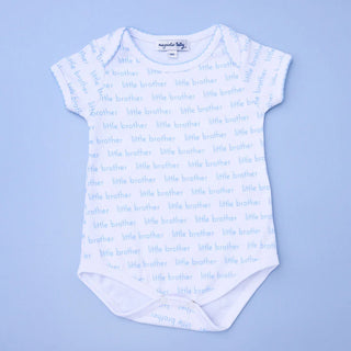 Magnolia Baby Little Brother Blue Printed Bodysuit
