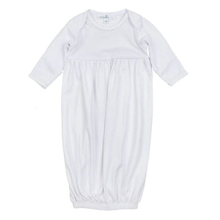 Magnolia Baby Mini Dots White Gathered Gown