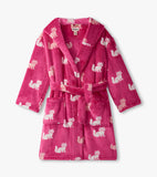 Girls Little Kitties Pink Fuzzy Fleece Robe