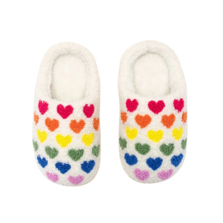 Living Royal Rainbow Hearts Slippers - S/M