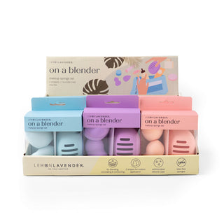 Lemon Lavender On a Blender Makeup Sponge in Case