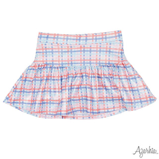 Azarhia Mini Gathered Skort - Shimmer London Gingham