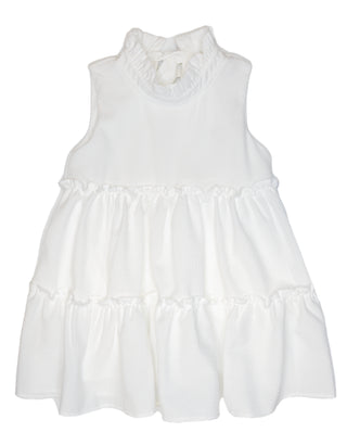Lulu Bebe Natty Tier Dress - White Stripe