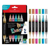 Black Edition 6Pc Shake & Paint Metallic Markers