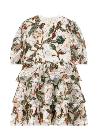 Marlo Kids Maddie Floral Sequin Mini Dress