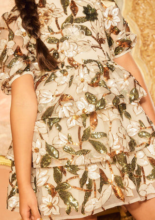 Marlo Kids Maddie Floral Sequin Mini Dress