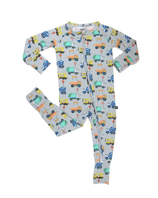 Lev Baby Mark 'Poppy': The Convertible Romper - Construction Trucks