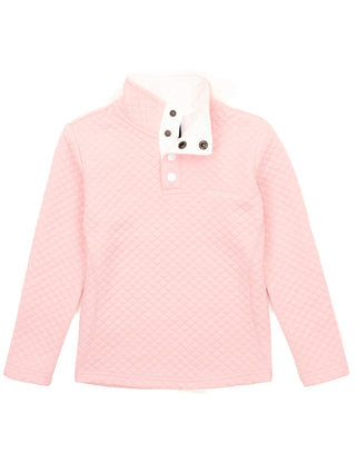 Properly Tied Light Pink Quilted Social Pullover