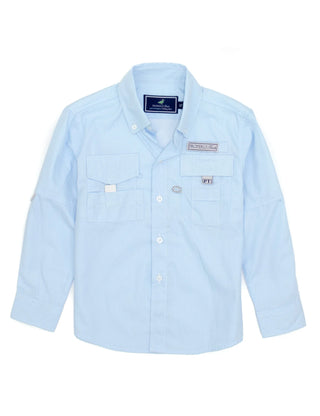 Properly Tied L/S Sportsman Performance Shirt-Aqua