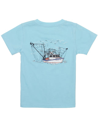 Properly Tied Shrimp Boat S/S Tee - Powder Blue