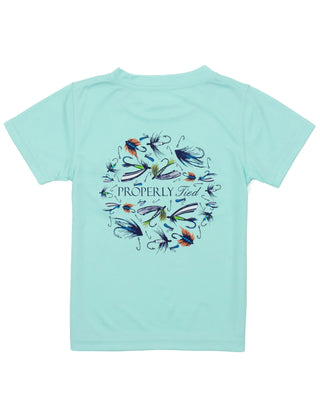 Properly Tied Stay Fly S/S Performance Tee - Seafoam