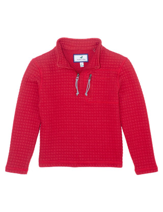 Properly Tied Boys Delta Pullover quarter-zip in True Red