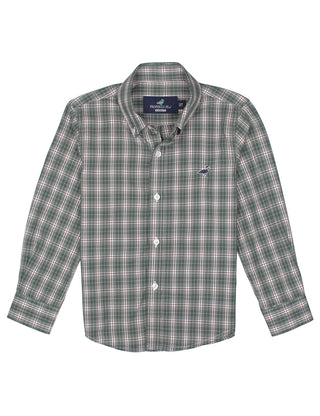 Properly Tied Boys Seasonal Sportshirt in Mistletoe holiday plaid