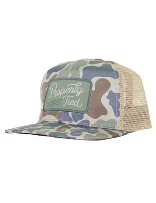Properly Tied Trucker Hat - Vintage Camo