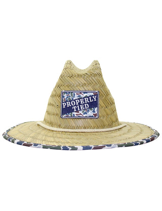 Properly Tied Boys Cabo Straw Hat Terra Camo