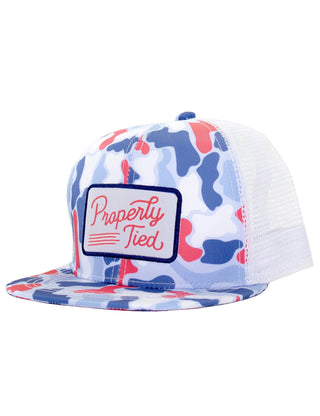 Properly Tied Sportsman Trucker Hat - Americana Camo